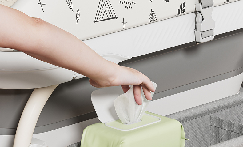 Changing table, baby care table, newborn diaper changing, massage and touch table, bathing and washing integrated with rollers pic 23