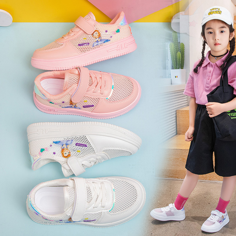 女童鞋网面小白鞋2024春夏季透气新款儿童板鞋小学生公主运动鞋子详情23