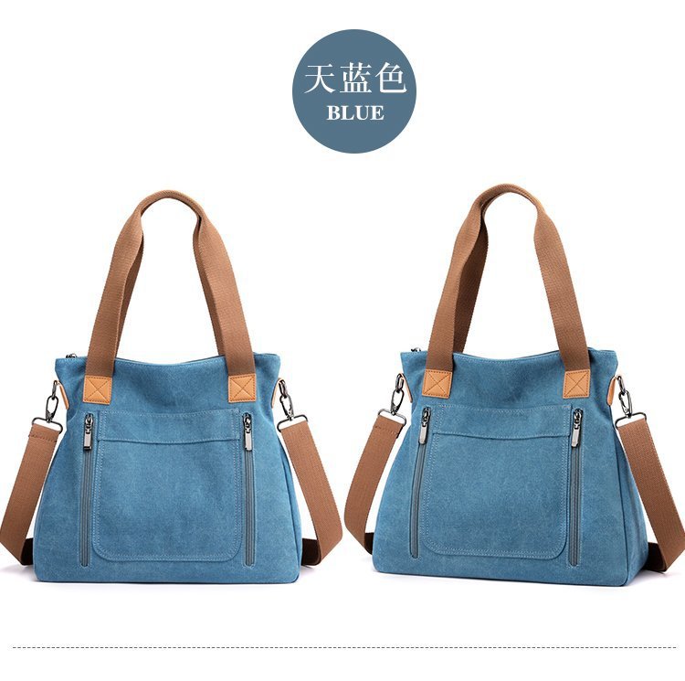 大容量帆布包简约潮搭女包新款韩版手提休闲包都市丽人单肩斜挎包详情26