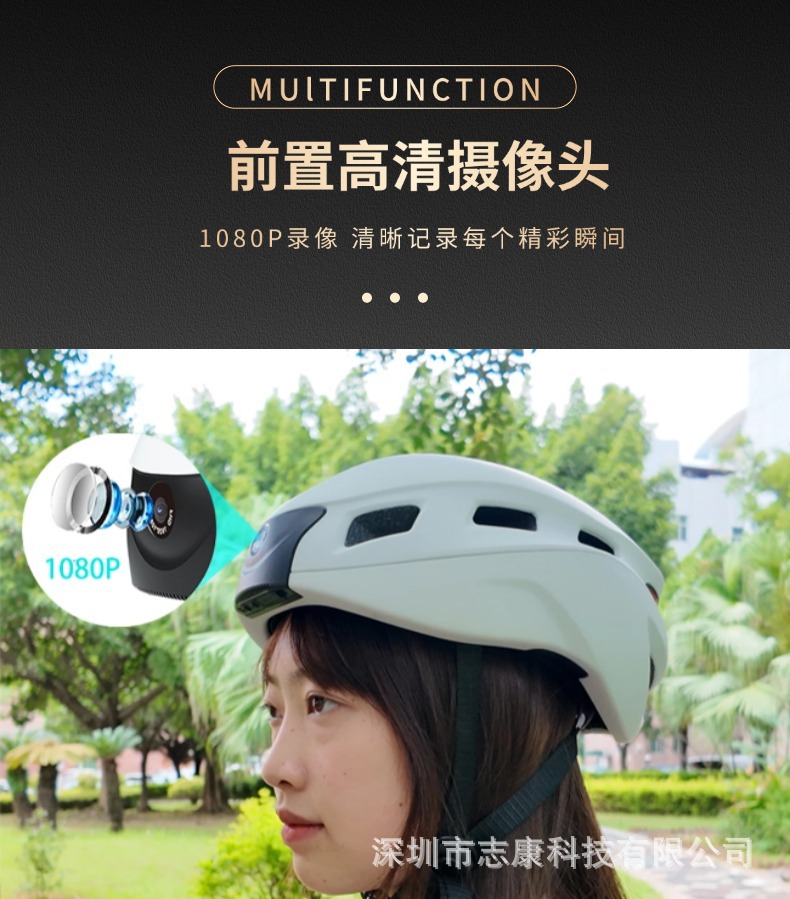 Cross-border new ultra-clear video recording AI voice recorder, riding electric bikes, motorcycles, safety helmet, smart helmet pic 6
