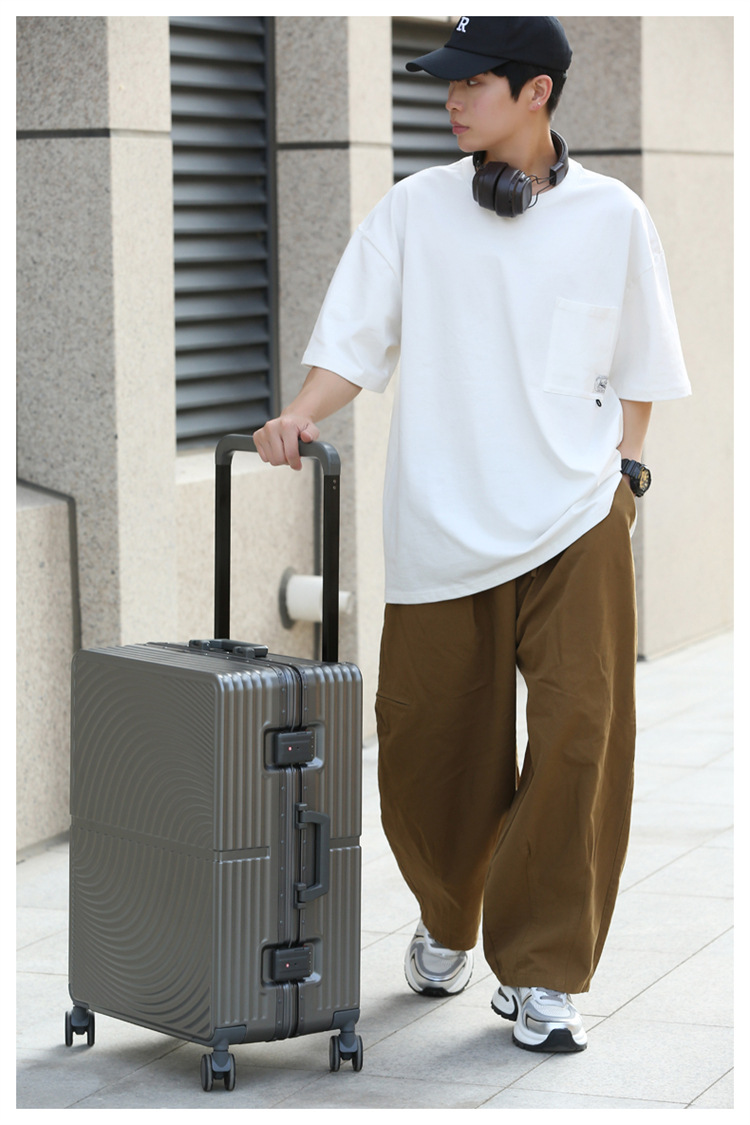宽拉杆铝框行李箱万向轮大容量20寸24可登机密码箱旅行箱时尚拉杆详情28