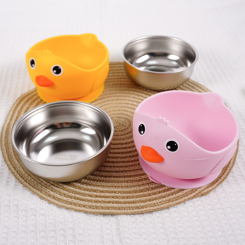 宝宝辅食碗硅胶儿童餐具母婴用品吃饭碗防摔食品级恒温碗专用喂饭详情11