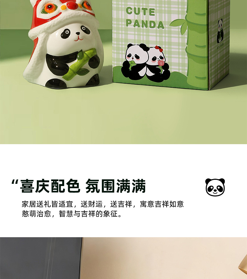 Warming housewarming panda ceramica hucha de dinero ideas estilo chino home doors oficina tesoro artesanía regalo caja de ahorros pic 7