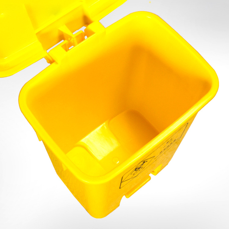 外贸专供医疗利器盒医用废物垃圾桶带盖收纳圆形方形大容量垃圾桶详情13