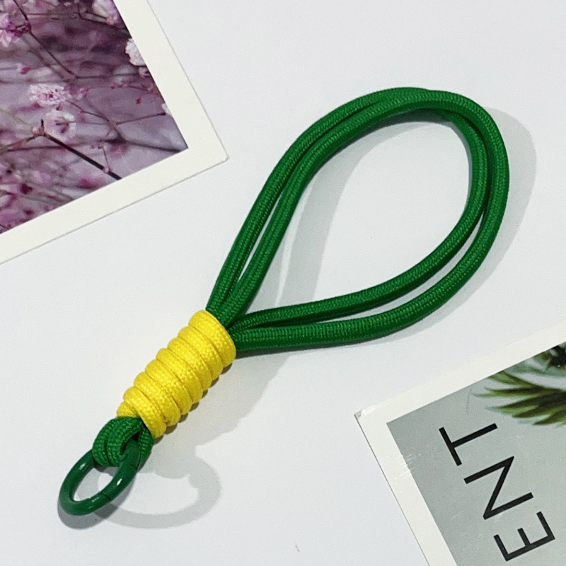 手机挂绳短款拼色打结编织挂绳毛绒钥匙扣编织挂绳防丢吊绳15CM详情9