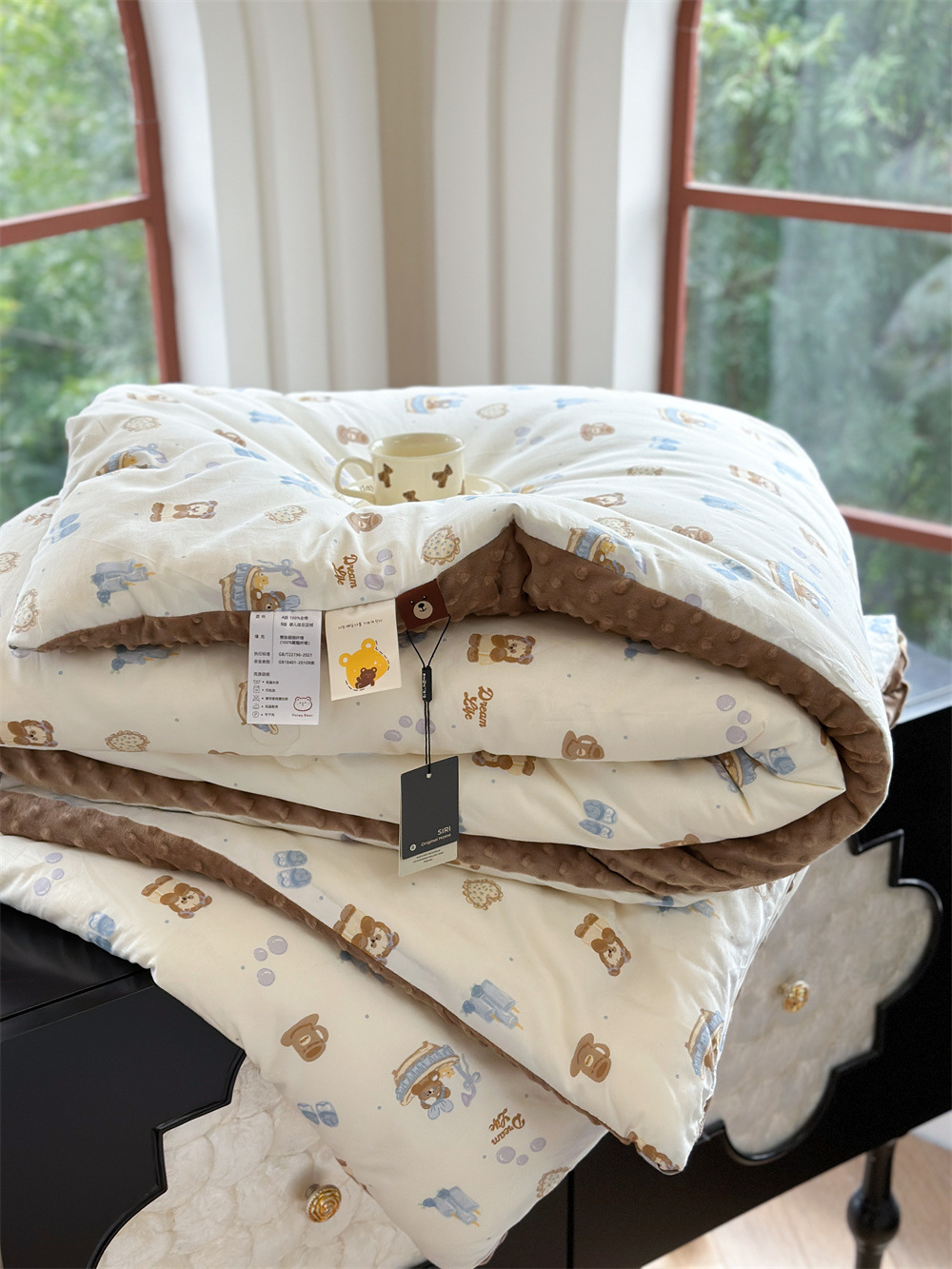 13372 All-cotton cartoon small floral print spring and autumn quilt soothing, bean quilt warm and fleece winter quilt core pic 61