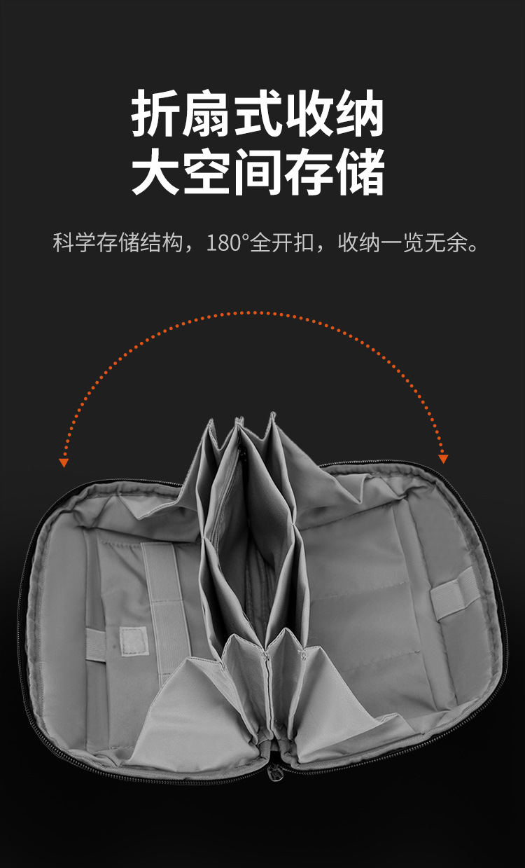 WEPOWER新款男士手拿包 数据线配件收纳包 旅行便携随行包 数码收纳包 办公出行必备详情10