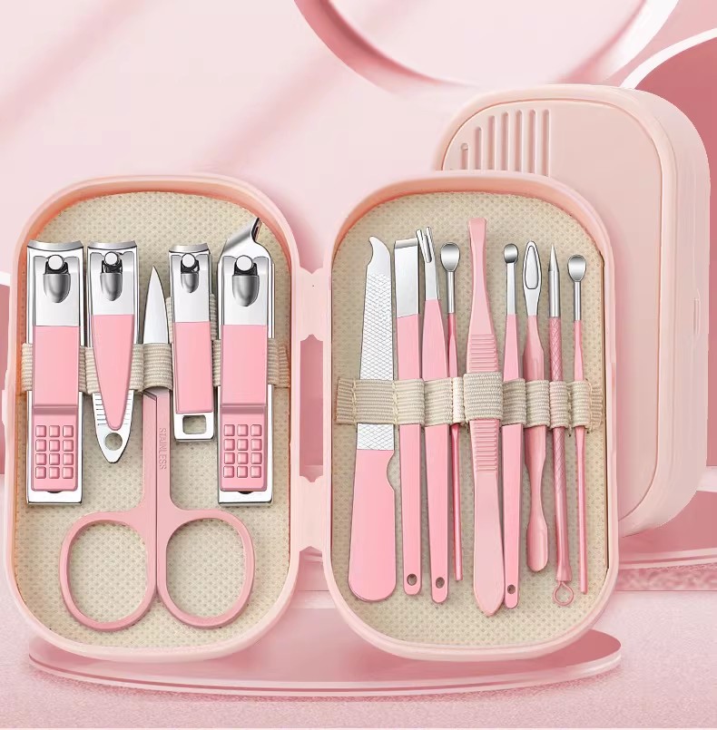 Factory direct sales of stainless steel nail clippers and nail scissors set, 7-piece nail tool set, printed with gift LOGO pic 18