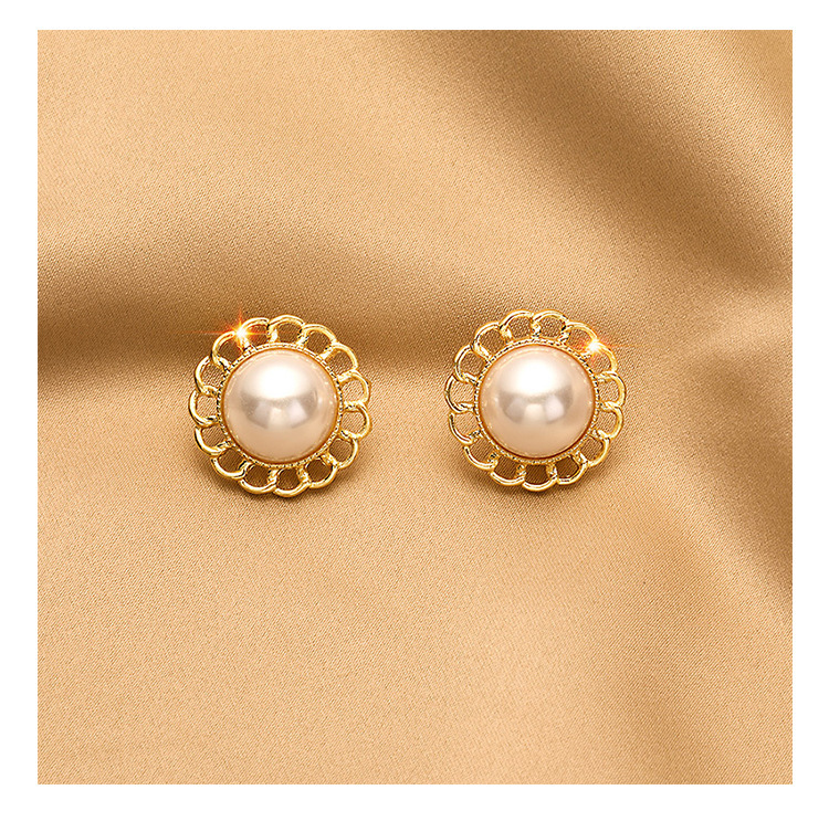 复古耳夹 无耳洞高级感耳环女小众百搭韩国气质耳饰珍珠耳夹耳坠详情12