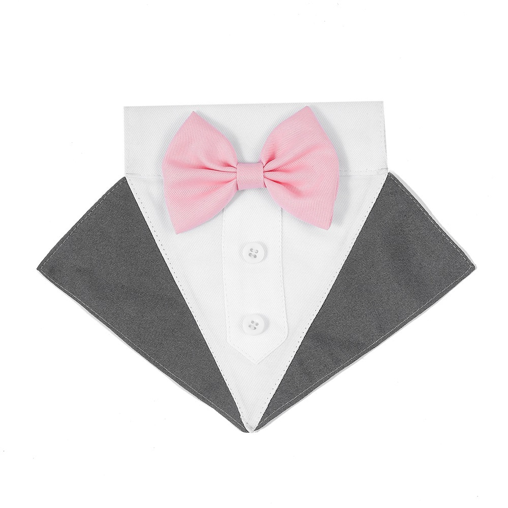New wedding suit, pet saliva towel, dog collar, pet triangle towel, pet bow tie, wedding suit triangle towel pic 8