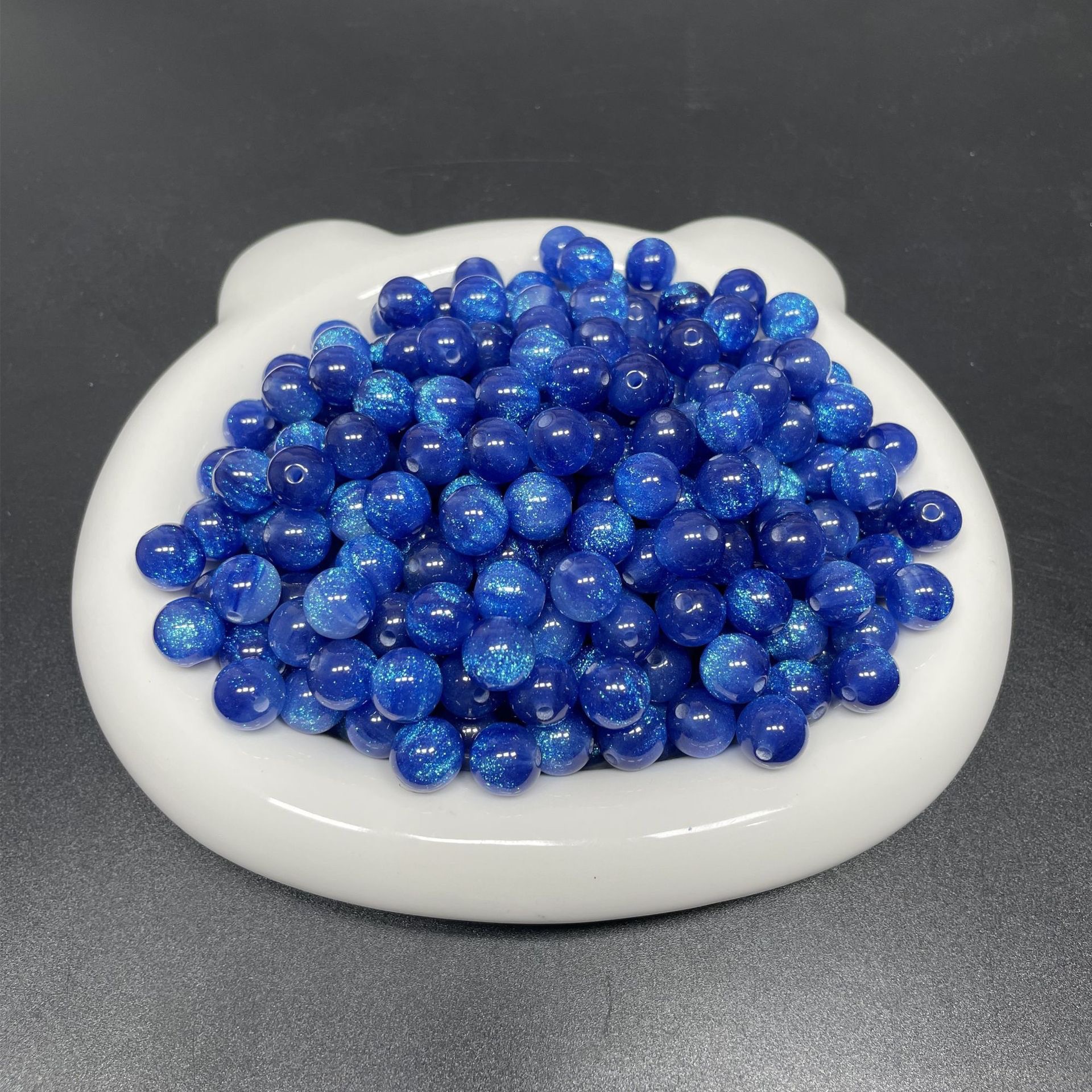 8/10/12mm resin fine Sparkling Starry Sky Mermaid Pearl resin imitation cat eye bead diy bracelet accessory pic 15