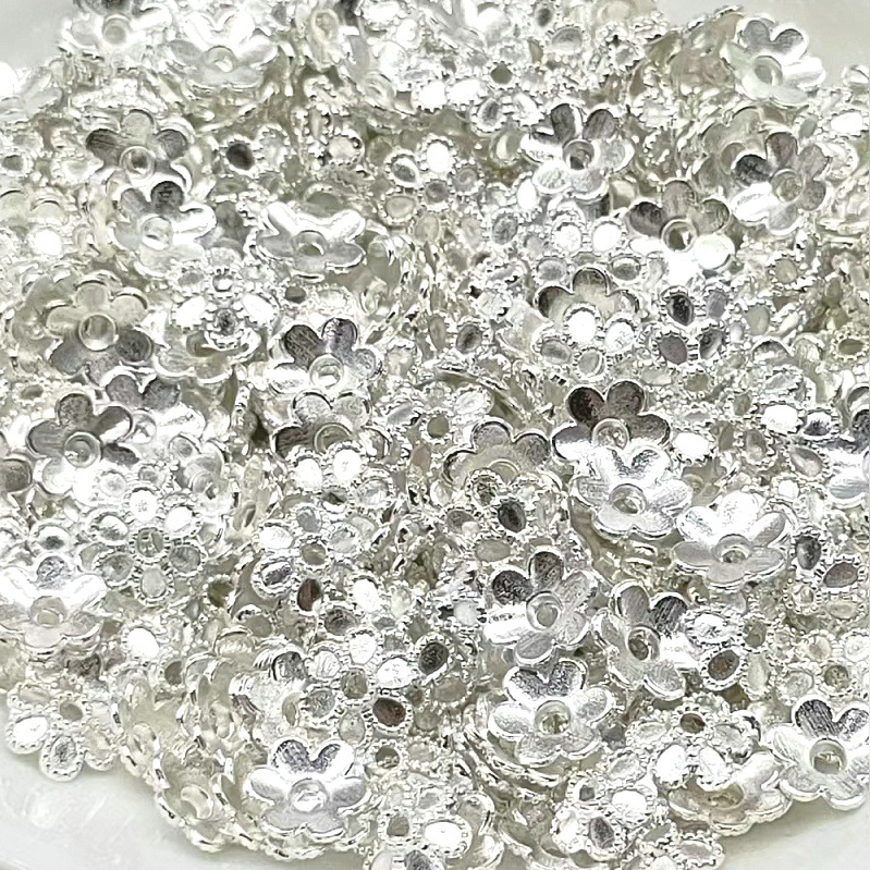 Gold-plated flower tray, spacer, bead tray, diy handcrafted material woven beaded bracelet, necklace accessory wholesale pic 1