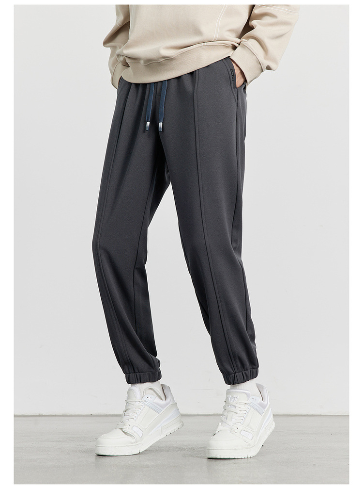 WOOG2005男装2024秋冬季新款抗皱束脚休闲裤男士卫裤运动裤 时尚舒适耐磨男士运动裤详情15