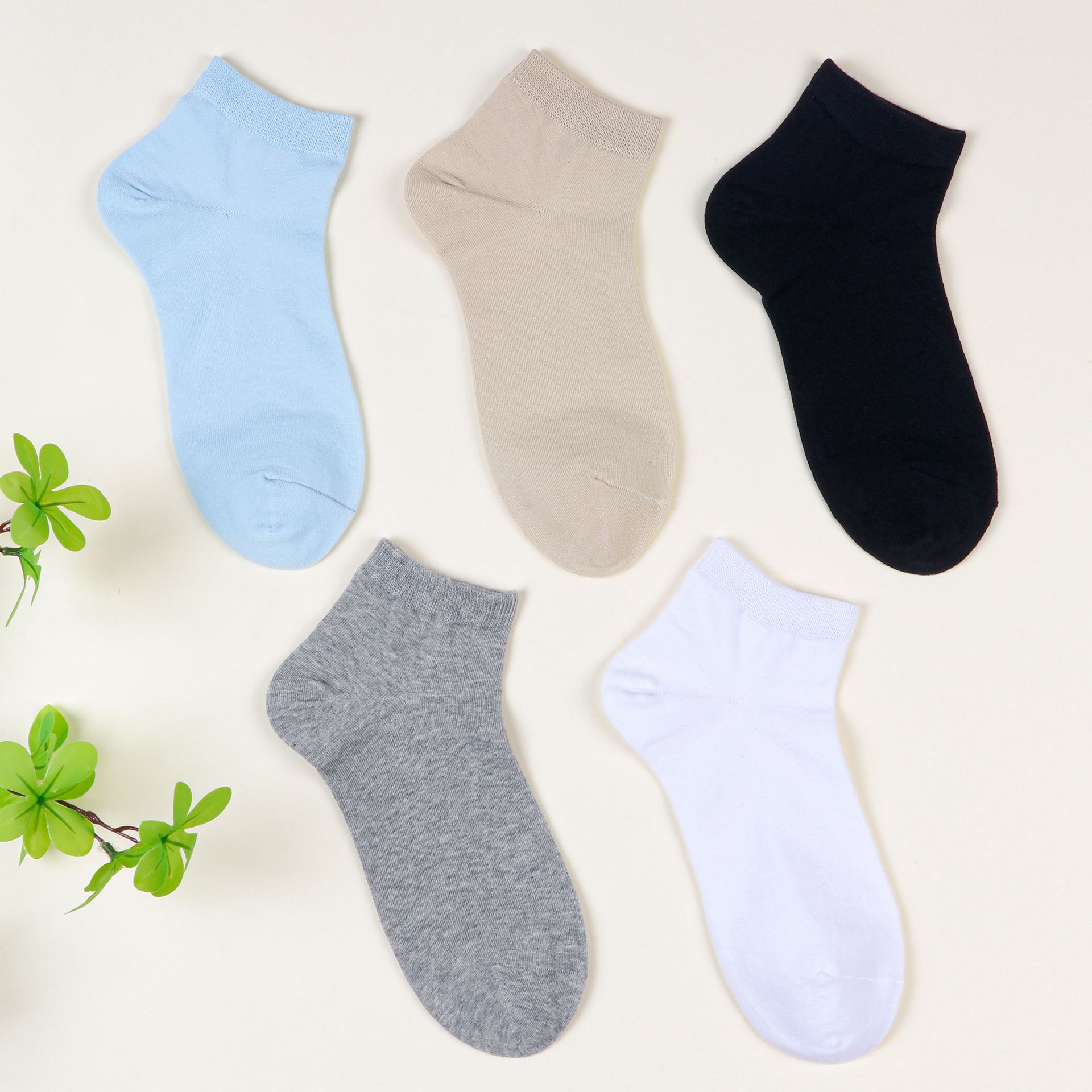 袜子夏女中筒袜纯色棉袜夏季防臭吸汗女士抗菌春夏薄款透气短筒女详情1