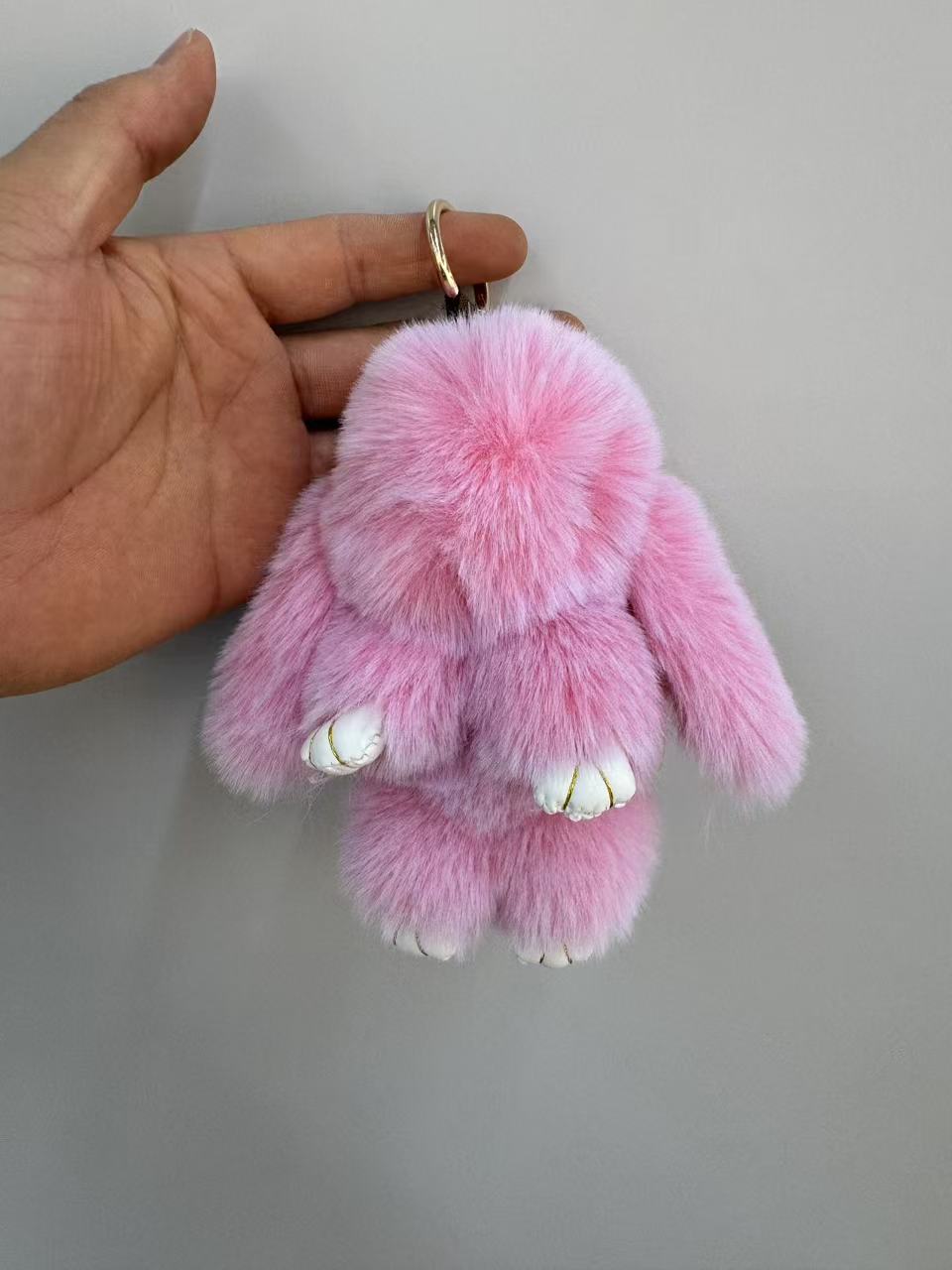厂家批发仿獭兔毛装死兔挂件可爱小兔子包包手机车饰挂件萌兔饰品详情8