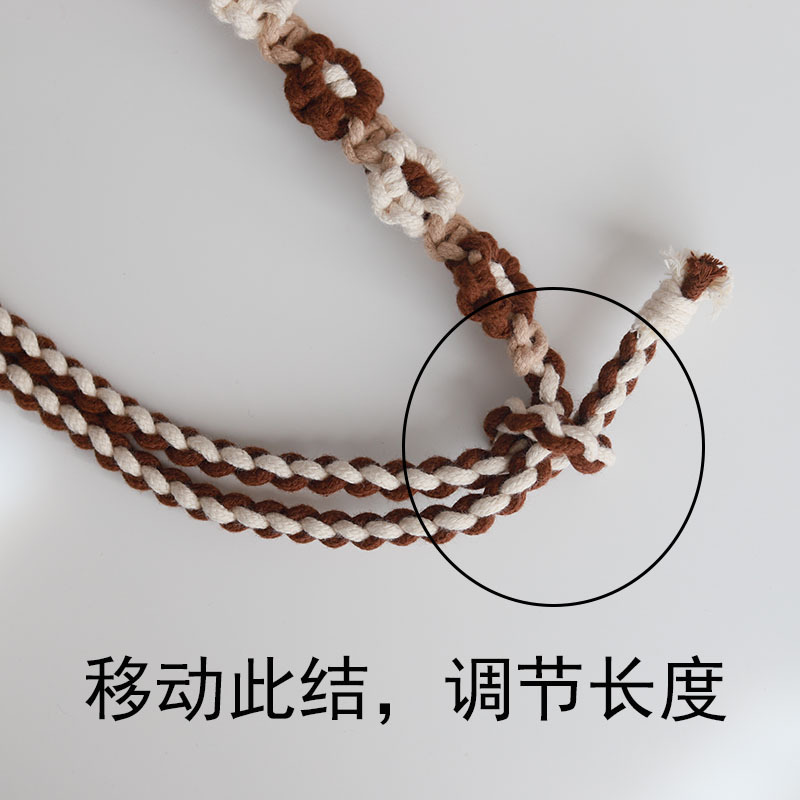 可调节手机挂绳编织相机背带 ins高颜值雏菊花朵斜挎挂脖手机挂链详情7