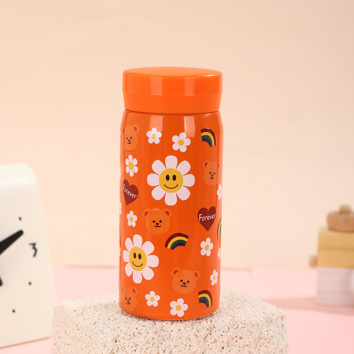 Seleccion estricta 304 acero inoxidable impresión mini taza de bolsillo macaron color vacío taza de aislamiento de coche portátil portátil portátil pic 13