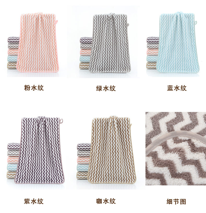 The coral fleece warp knitted towel is a more absorbent welfare gift with a LOGO for washing the face. It is a super-fine fiber cross-border large bath towel pic 16