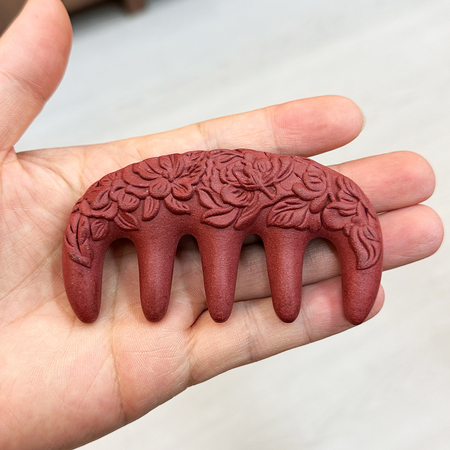 合香珠爆款何首乌按摩梳天然中药养发草药梳工艺品礼品木质梳子批发详情13