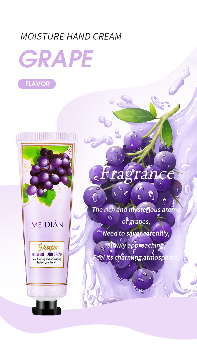 【 Exclusive for Foreign Trade 】 Wholesale of 5-bottle Set of Meidian Fruit Fragrance Hand Cream Moisturizing and Anti-Cracking Hand Cream pic 15