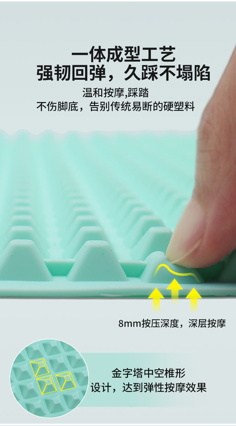 Liquid soft silicone finger pressure plate, ultra-slow running, soft and elastic, anti-slip foot massage, anti-slip pad, foot sole, toe pressure plate pic 7