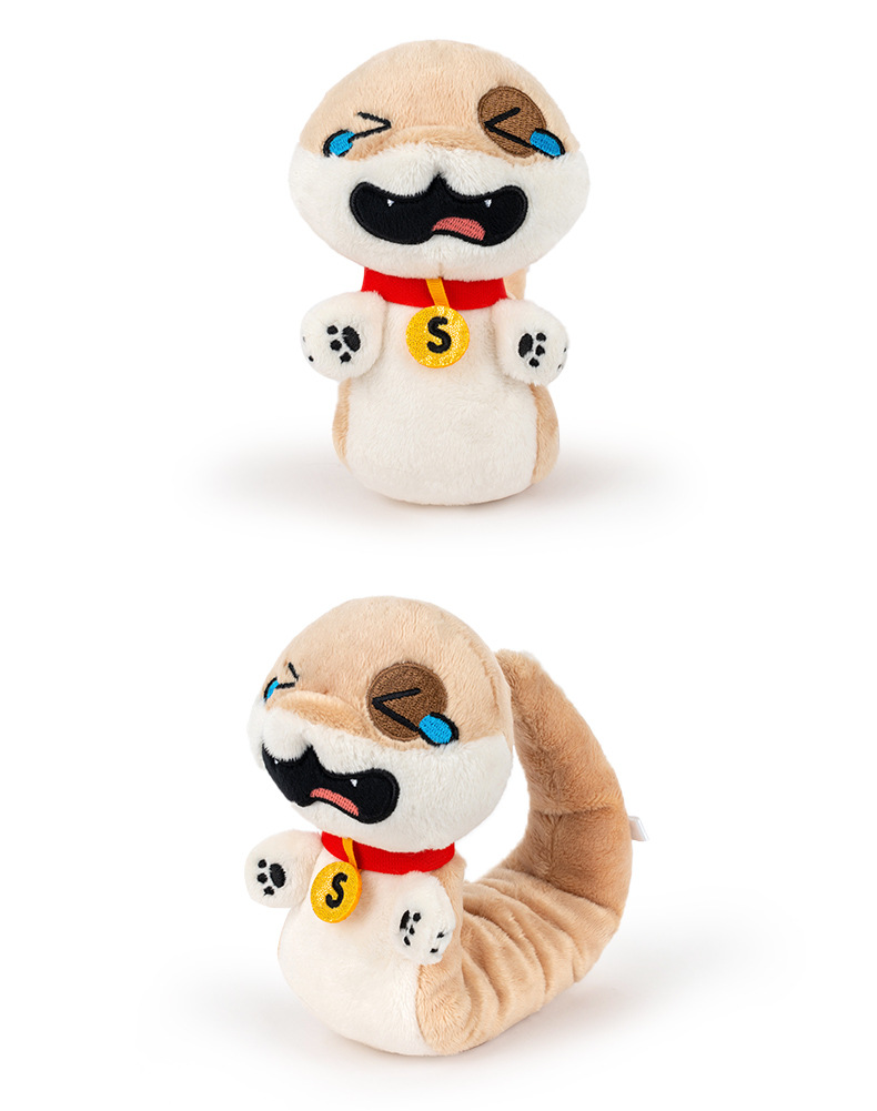 Wholesale of genuine little dog, snake, Dot, plush toy figurines, mood Twist and Play, cute dog New Year gifts pic 7