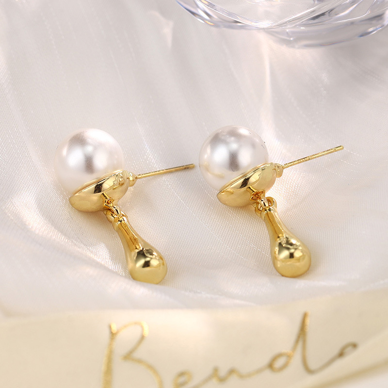 时尚高级感天然珍珠锆石耳环女花朵星星复古轻奢耳钉耳夹925银针详情37