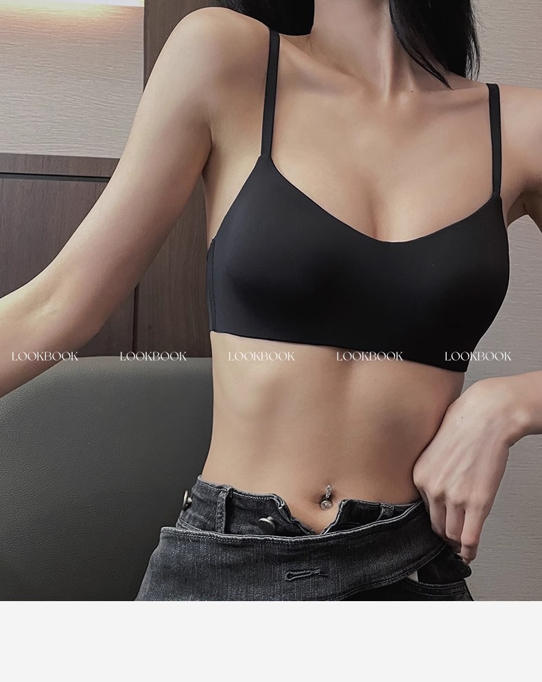 日本无痕内衣女半杯薄款防下垂聚拢文胸罩小胸光面无钢圈上托抹胸详情25