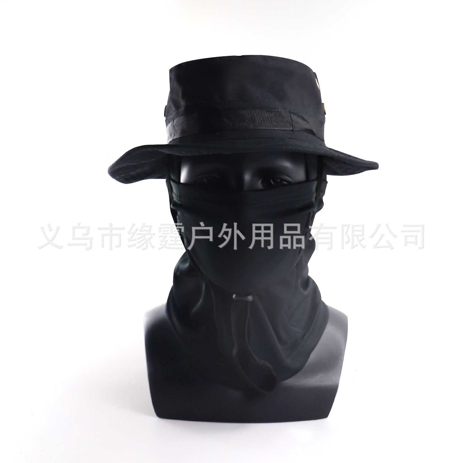 跨境现货迷彩圆边帽户外战术伪装奔尼帽可拆卸头套套装巴拉法克帽详情2