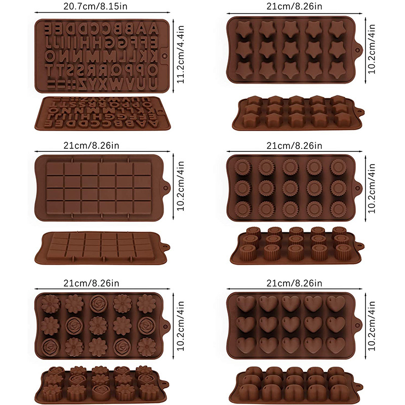 New flower-shaped chocolate silicone mold set, tulip cookie gummy diy mold, cake baking mold pic 20
