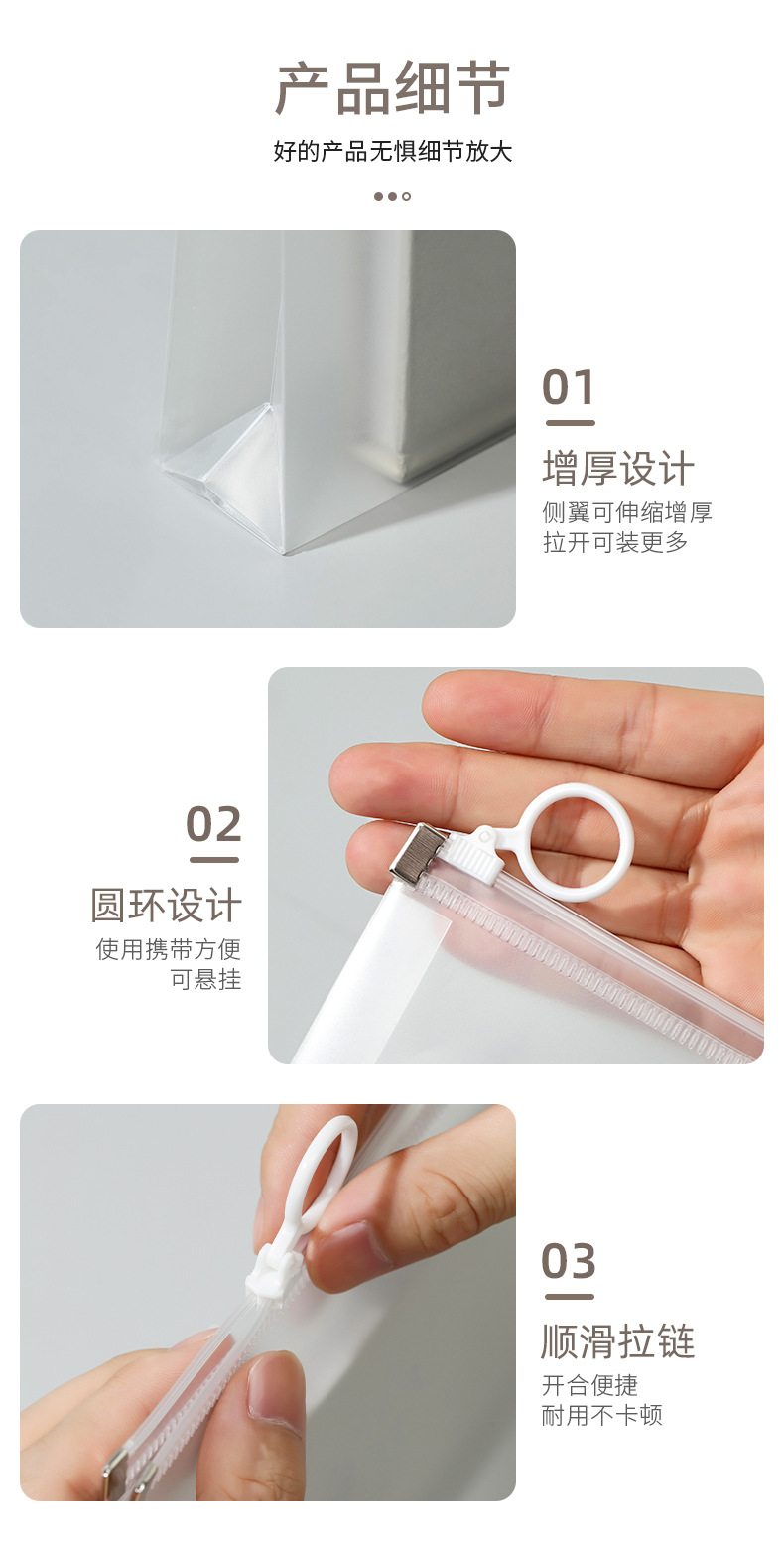 Transparent drawstring file bag, A4 study supplies, waterproof stationery, student exam storage and organization, test paper pencil case pic 10