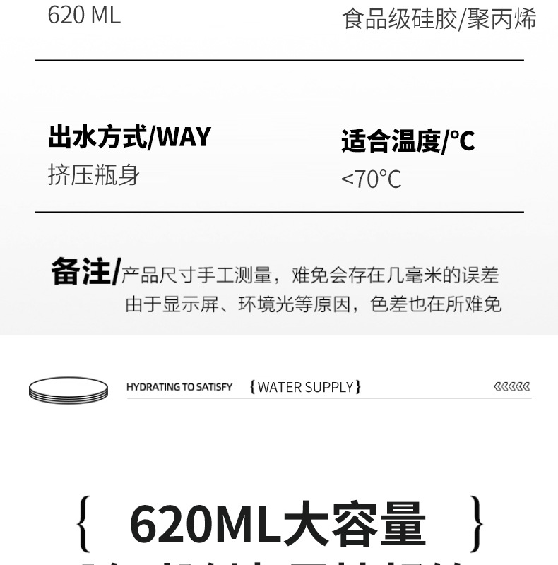 ACRUNU自行车骑行挤压式水壶户外山地公路车大容量便携式运动水杯详情4