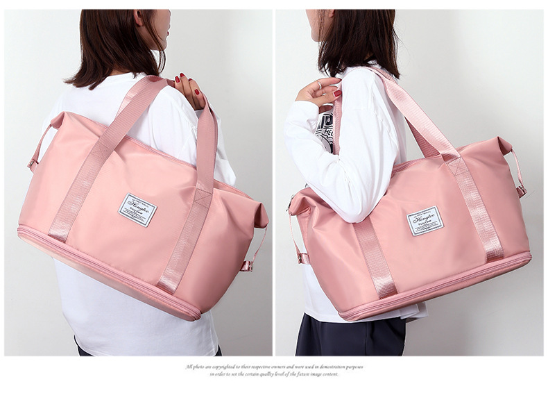 A new dry-wet separated luggage bag and a large-capacity multi-functional portable fitness bag that can be stored in a suitcase with a pull handle pic 20