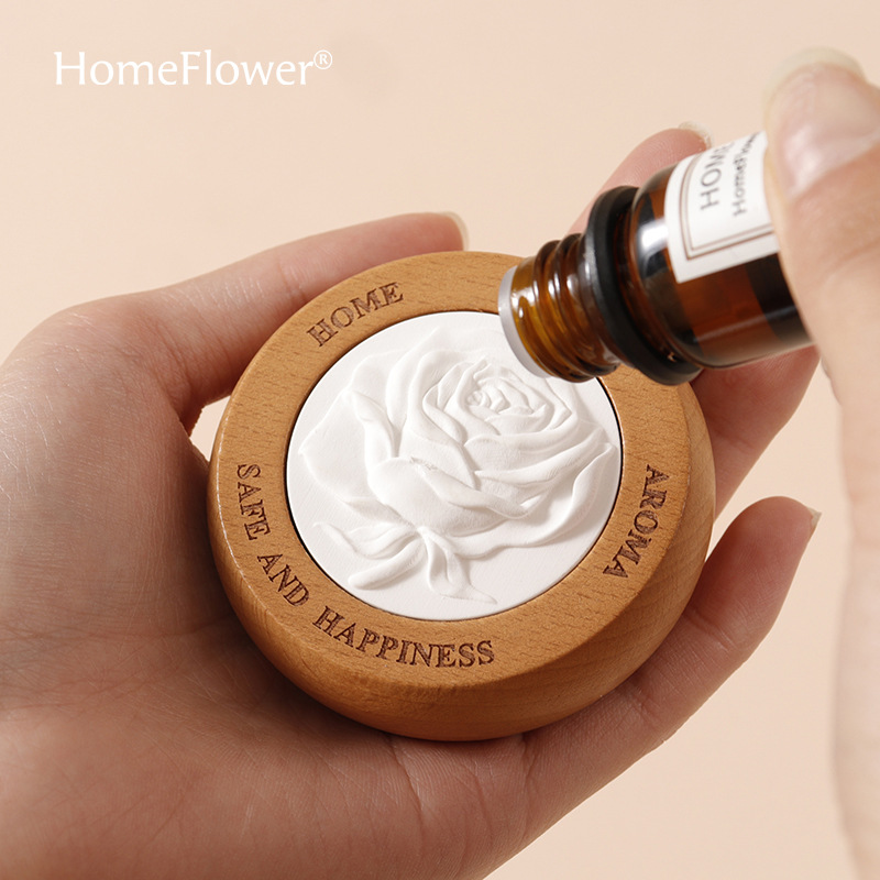 定制扩香木石膏花香挂香薰精油家用拓香器卧室内石车载随身扩香器详情5