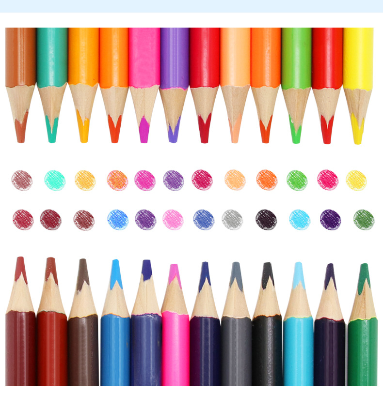Wholesale of pencils, double-headed colored rod pencils, laser engraving pencils, HB triangular rod pencils, student writing and drawing pic 8
