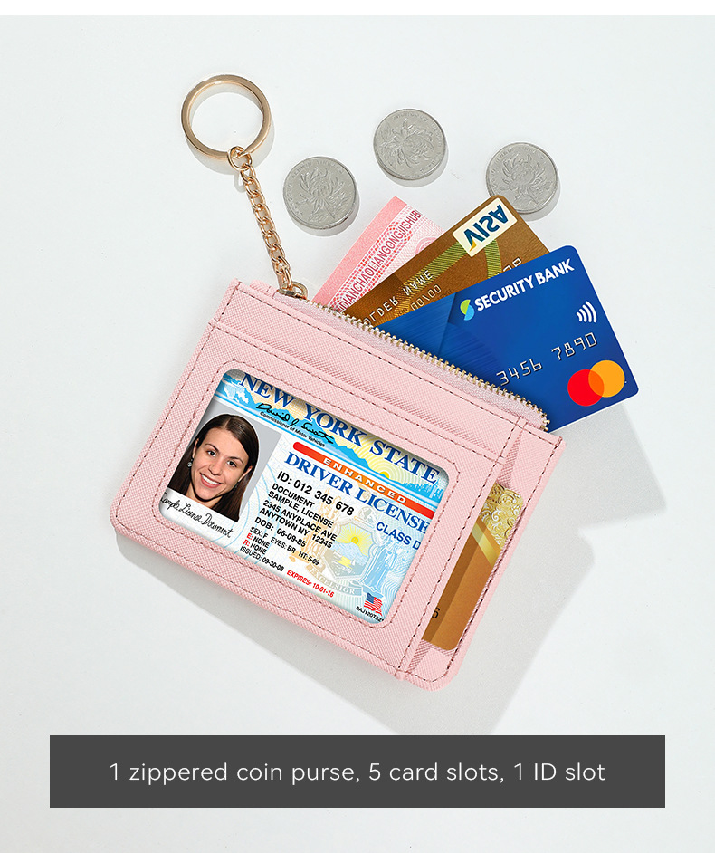 跨境多卡位PU卡包卡套钥匙零钱包可制LOGO钱包卡包厂家批发现货详情3