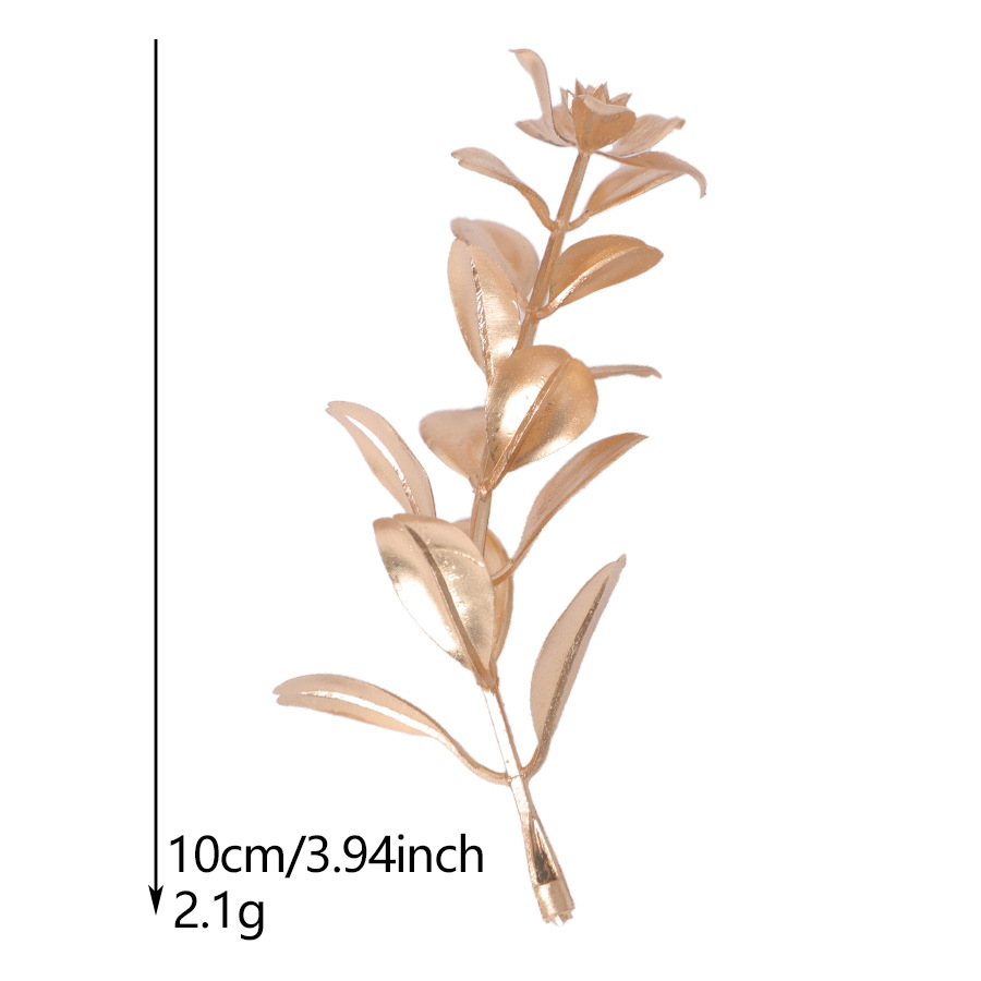 复古植物配件仿真金色叶子手工插花配件节日装饰仿真花跨境代发详情2
