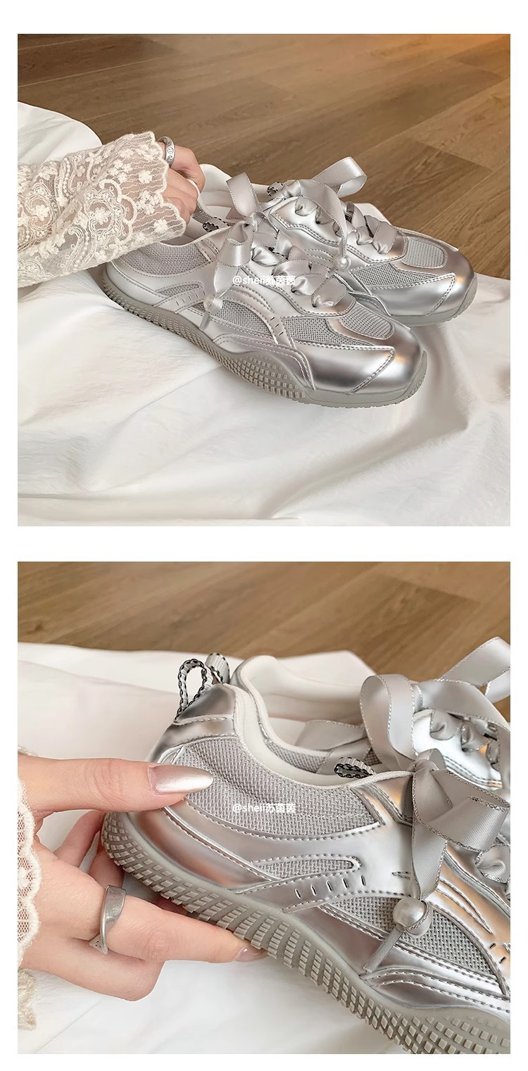 苏茵茵同款 舒芙蕾~华夫网面透气芭蕾运动休闲鞋女德训阿甘鞋详情8