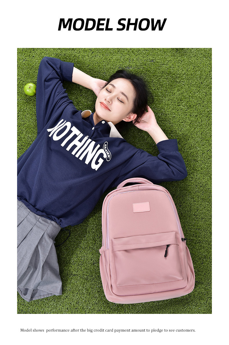 双肩包设计感小众学生初中生大容量日系韩版书包潮流时尚背包双肩详情12