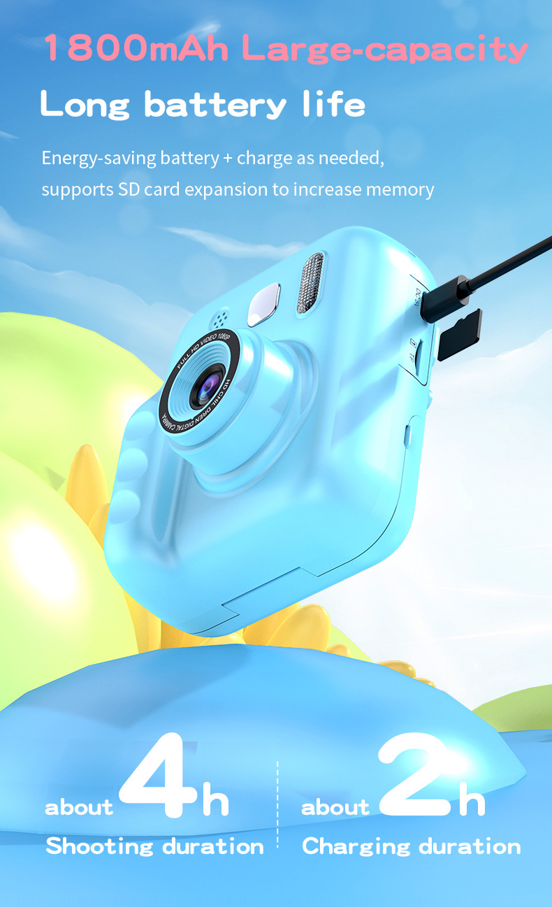 Y300拍立得便携式热敏打印相机可照相录像儿童玩具礼物即拍即出片详情8