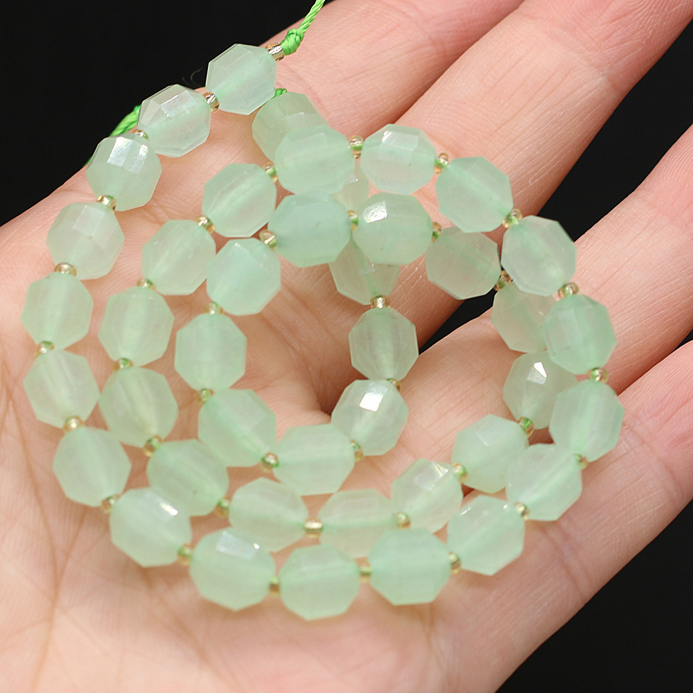 Wholesale of natural rose quartz rough stone cut surface bucket beads, crystal agate, diy jewelry accessories, semi-finished products, handcrafted beads pic 26