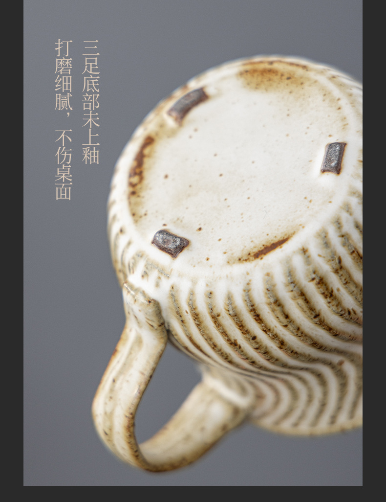 侘寂粗陶复古咖啡杯水杯手捏陶瓷高颜值陶瓷杯茶咖杯下午茶马克杯详情16