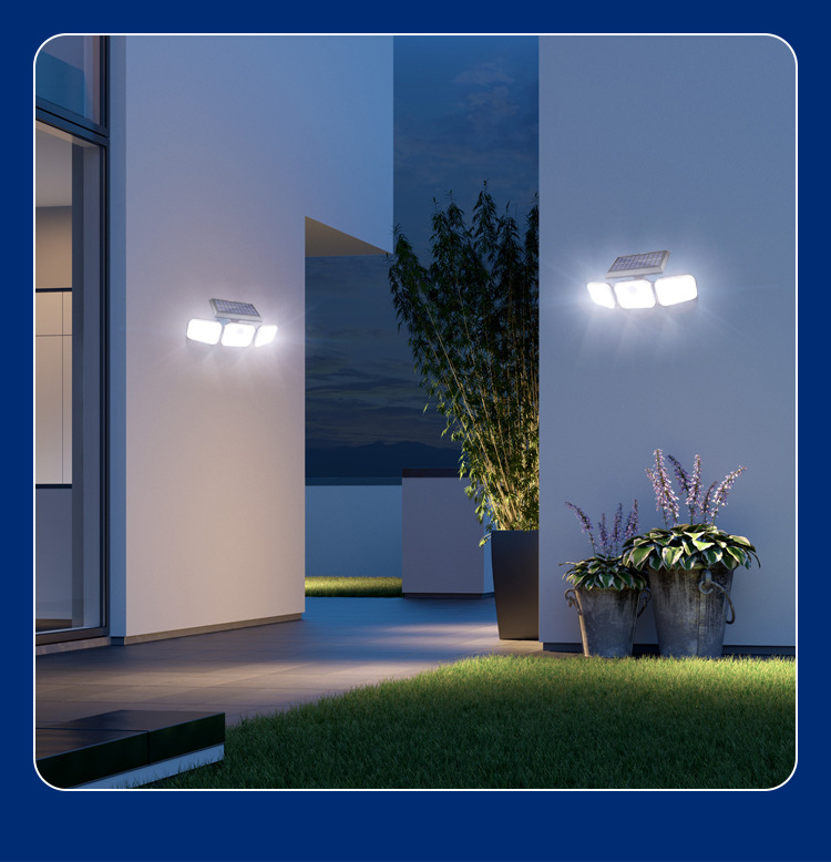 Cross-border new solar lamp 122LED human body sensing garden lamp ultra-bright waterproof lighting street lamp pic 13