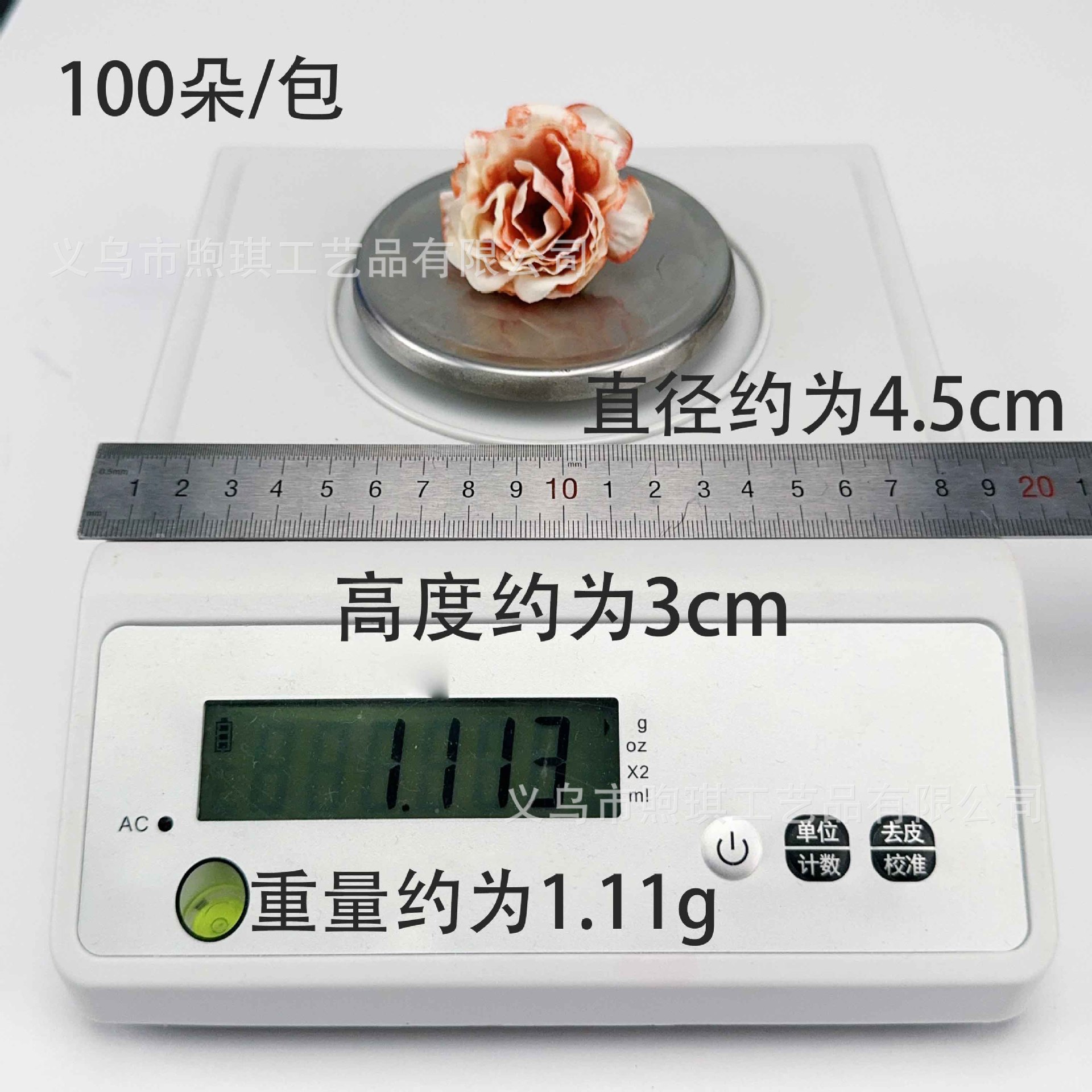 仿真小芙蓉花朵服装配件胸花花环发夹DIY头饰假花批发办公文化仿真玫瑰园艺装饰详情4