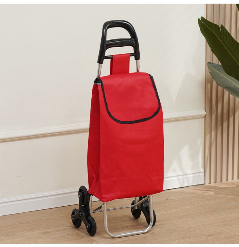 The grocery shopping trolley can climb stairs. The portable shopping cart can be printed with a logo. It is a hand-pushed trolley for the elderly to buy groceries pic 21