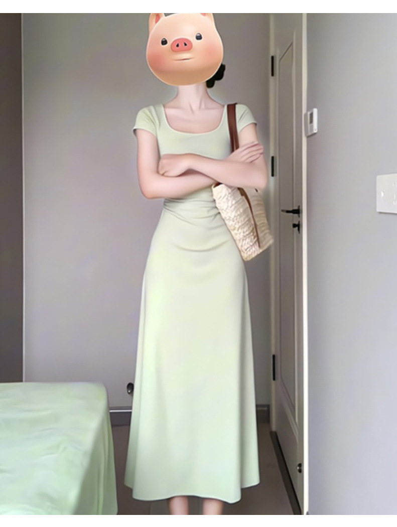 早春内搭连衣裙女名媛风裙子修身收腰小妈长裙御姐微胖A字包臀裙详情20
