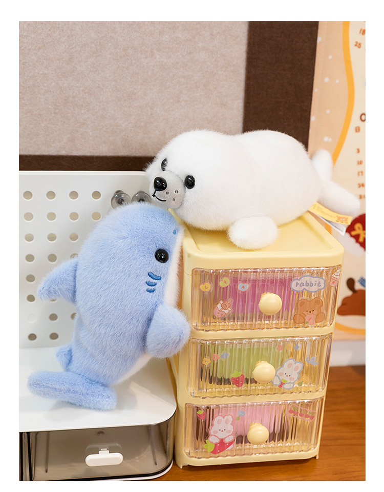 Ocean Series Black Tiger and Whale plush toys, aquarium souvenirs, Seal Palm Treasure event, and shark spray pic 18