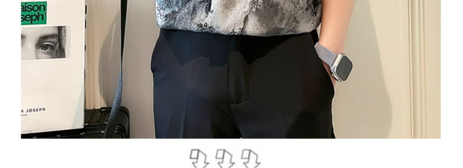 新中式国风衬衫男短袖休闲痞帅水墨扎染衬衣2025新款男士夏装上衣详情22