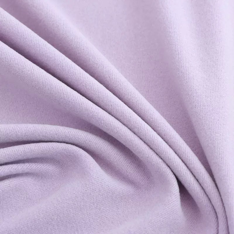 1*1 ribbed German fleece double-sided German fleece thickened knitted fabric, customizable base layer and warm garment pic 2