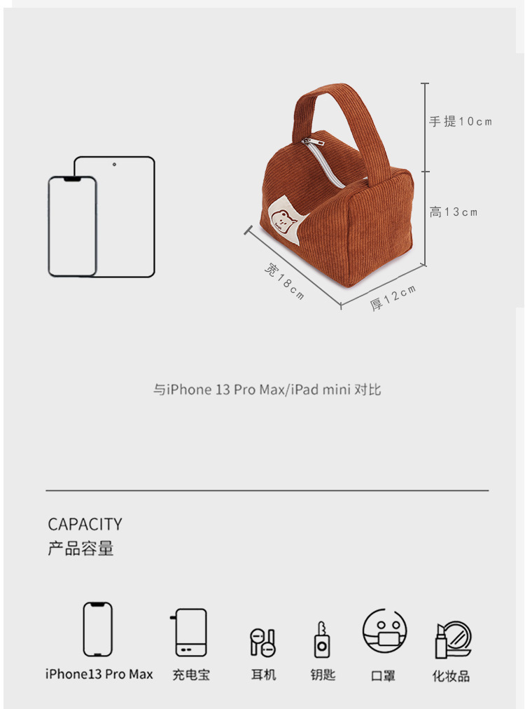 A new large-capacity corduroy bag for women, a versatile single-shoulder crossbody bag for autumn and winter, and a high-end pillow bag for women pic 2